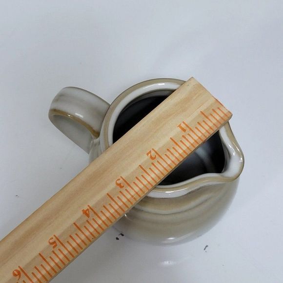 Vintage 70s 80s NORITAKE 14oz Creamer Fanfare Brown Swirl Earthenware - Picture 7 of 7